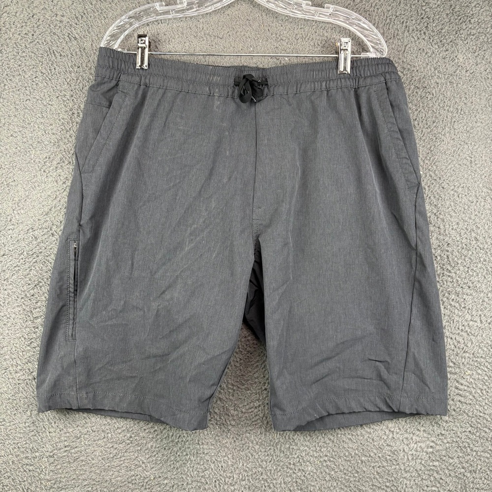 Kenneth Cole New York Mens‎ XL Gray Stretch Performance Hybrid Shorts Drawstring